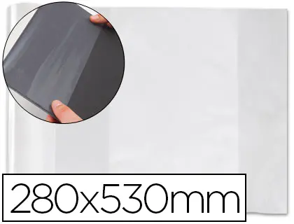 Imagen Forralibro pvc con solapa ajustable adhesivo 280x530 mm