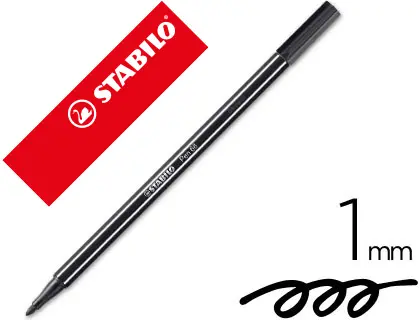 Imagen Rotulador stabilo acuarelable pen 68 negro 1 mm