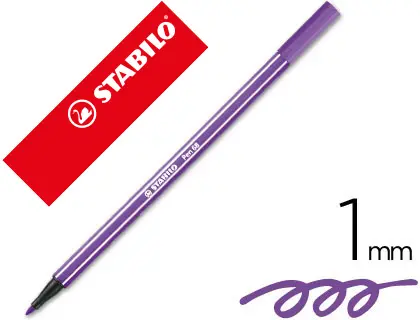 Imagen Rotulador stabilo acuarelable pen 68 violeta 1 mm