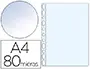 Imagen Funda multitaladro q-connect din a4 80 mc cristal caja de 100 unidades 2