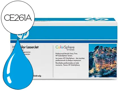 Imagen Toner hp color laserjet cp4025/cp4525 -ce261a- cian 11.000 pags