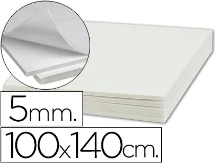 Imagen Carton pluma liderpapel adhesivo 1 cara 100x140 cm espesor 5 mm