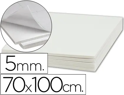 Imagen Carton pluma liderpapel adhesivo 1 cara 70x100 cm espesor 5 mm