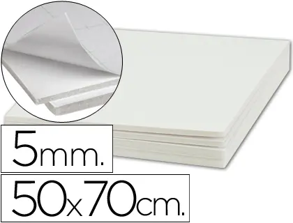 Imagen Carton pluma liderpapel adhesivo 1 cara 50x70 cm espesor 5 mm