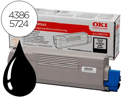 Imagen Toner oki c5850/5950/mc560 negro -8000pag- type c11