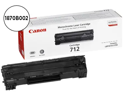 Imagen Toner canon crg712 negro laser lbp3010/3100