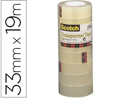 Imagen Cinta adhesiva scotch acordeon pack 8 550 19x33 mm