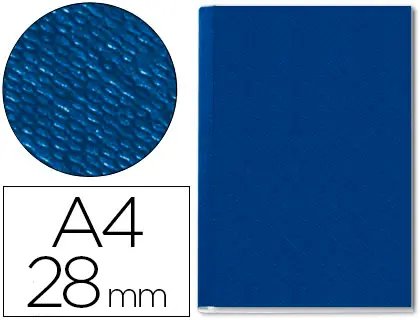 Imagen Tapa de encuadernacion channel rigida 73970035 azul lomo 28 mm capacidad 280 hojas