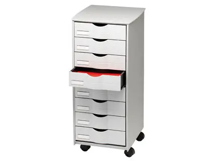 Imagen Mueble auxiliar fast-paperflow para oficina 8 cajones en color gris 5x825x382 71,5x31,6x34,3 cm