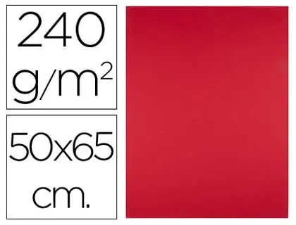 Imagen Cartulina liderpapel 50x65 cm 240g/m2 rojo navidad