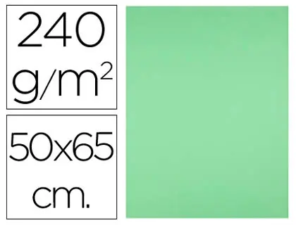 Imagen Cartulina liderpapel 50x65 cm 240g/m2 verde pistacho