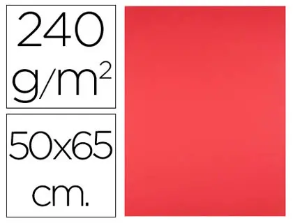 Imagen Cartulina liderpapel 50x65 cm 240g/m2 rojo