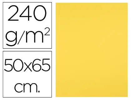 Imagen Cartulina liderpapel 50x65 cm 240g/m2 amarillo limon