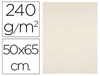 Imagen Cartulina liderpapel 50x65 cm 240g/m2 crema