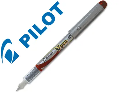 Imagen Pluma pilot v pen silver desechable rojo svp-4wr