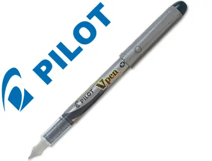Imagen Pluma pilot v pen silver desechable negro svp-4wb