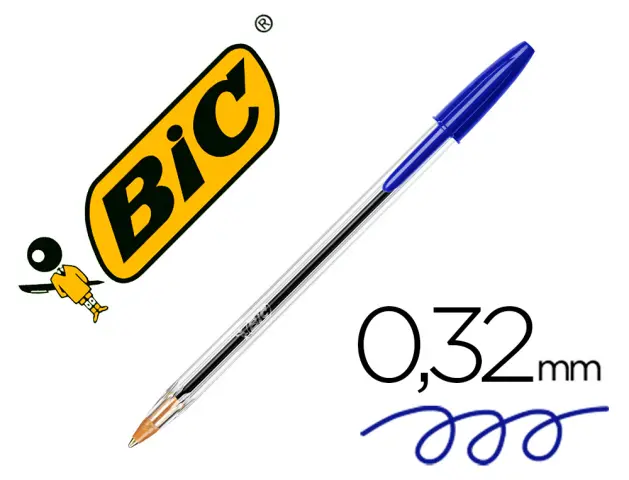 Imagen Boligrafo bic cristal azul -blister 5