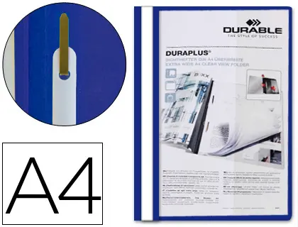 Imagen Carpeta duraplus din a4 con fastener azul durable