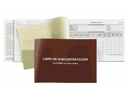 Imagen Libro subcontratacion catalan miquelrius folio natural juego de 10 hojas autocopiativas