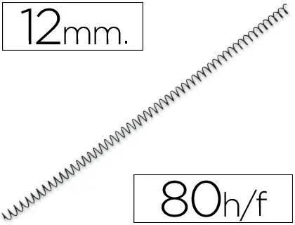 Imagen Espiral metalico yosan negro paso 64 5:1 12 mm calibre 1,00 mm
