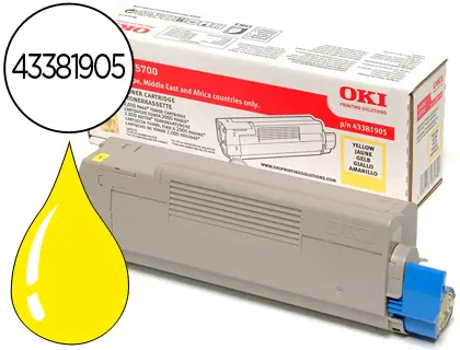 Imagen Toner oki c5600/5700 amarillo -2.000 pag-