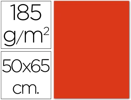 Imagen Cartulina guarro tomate 50x65 cm -185 gr