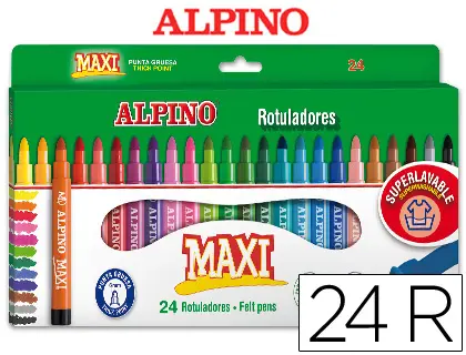 Imagen Rotulador alpino maxi -caja de 24 colores