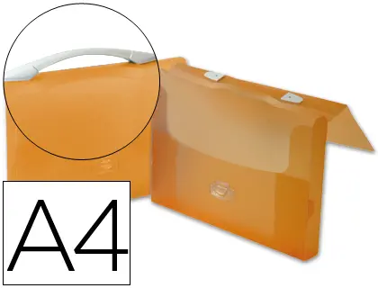 Imagen Carpeta beautone portadocumentos broche polipropileno din a4 naranja transparente