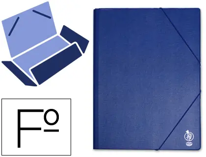 Imagen Carpeta liderpapel gomas folio solapas plastico azul