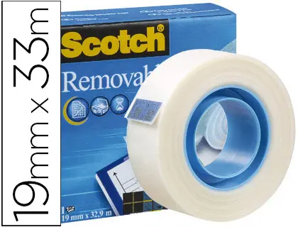 Imagen Cinta adhesiva scotch magic 33x19 mm removible