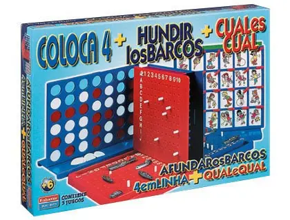 Imagen Juegos de mesa falomir -cuatro en linea + cual es cual + hundir los barcos