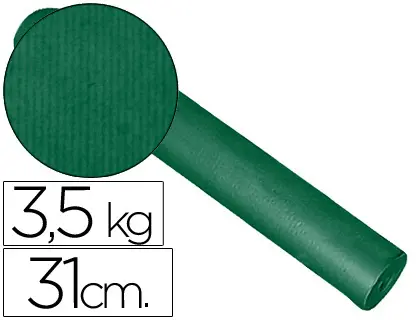 Imagen Papel fantasia kraft liso kfc -bobina 31 cm -3,5 kg -color verde