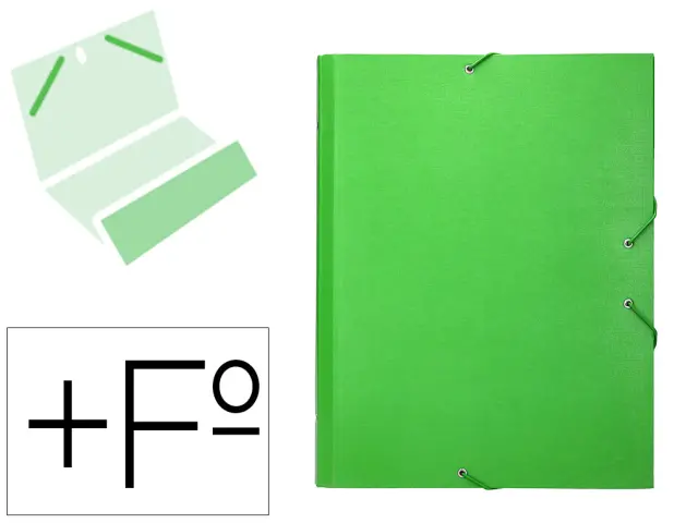 Imagen Carpeta clasificadora liderpapel 12 departamentos folio prolongado carton forrado verde claro