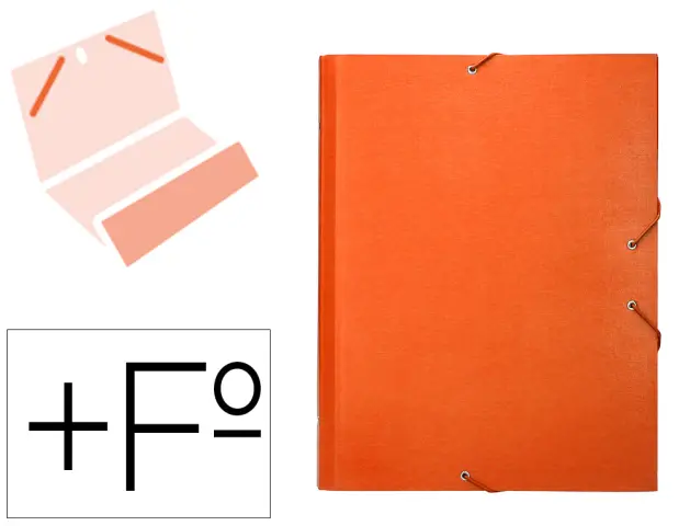 Imagen Carpeta clasificadora liderpapel 12 departamentos folio prolongado carton forrado naranja