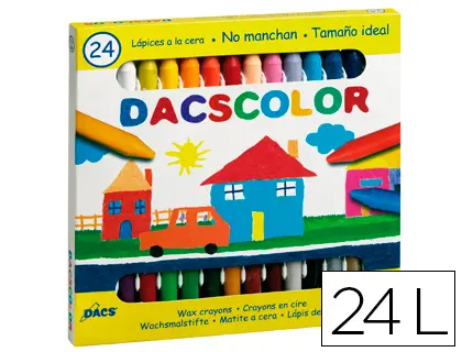 Imagen Lapices cera dacscolor caja de 24 colores