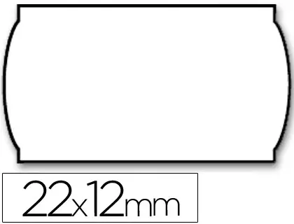 Imagen Etiquetas meto onduladas 22 x 12 mm lisa removible bl. -rollo 1500 etiquetas