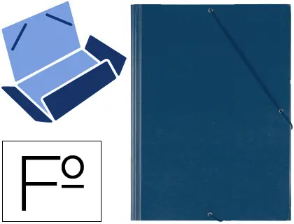 Imagen Carpeta gomas solapas plastico saro folio azul