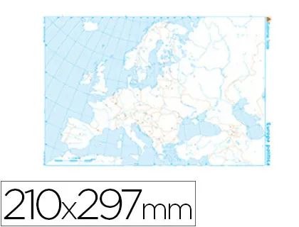 Imagen Mapa mudo b/n din a4 europa -politico