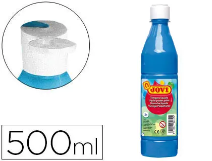 Imagen Tempera liquida jovi escolar 500 ml azul cyan