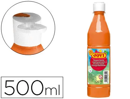 Imagen Tempera liquida jovi escolar 500 ml naranja