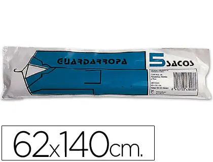 Imagen Saco guardarropa galga 100 62x140 cm -rollo de 5 sacos