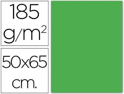 Imagen Cartulina guarro verde manzana -50x65 cm -185 gr