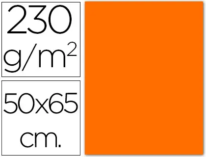Imagen Cartulina fluorescente naranja 50x65 cm