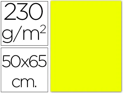 Imagen Cartulina fluorescente amarilla 50x65 cm