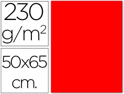 Imagen Cartulina fluorescente roja 50x65 cm