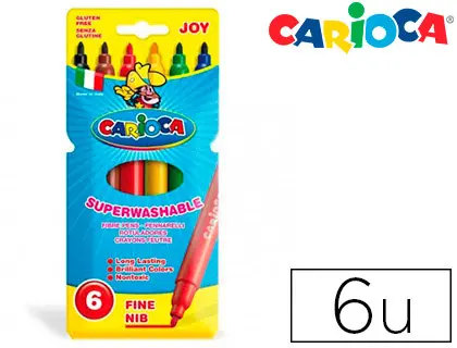 Imagen Rotulador carioca joy caja de 6 colores