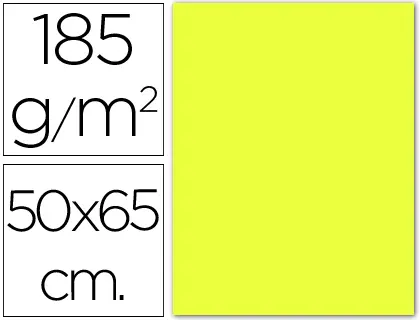 Imagen Cartulina guarro amarillo limon 50x65 cm 185 gr