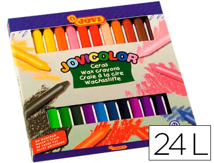 Imagen Lapices cera jovicolor -caja de 24 colores