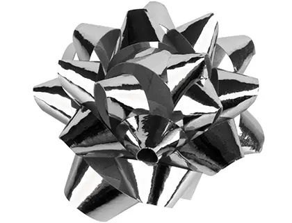 Imagen Lazos liderpapel fantasia medianos color plata metalizado