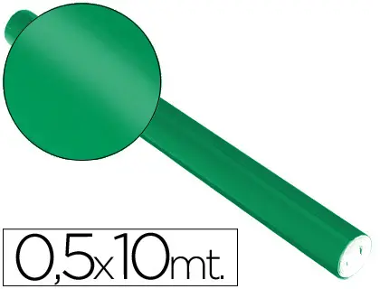 Imagen Papel metalizado verde rollo continuo de 0,5 x 10 mt